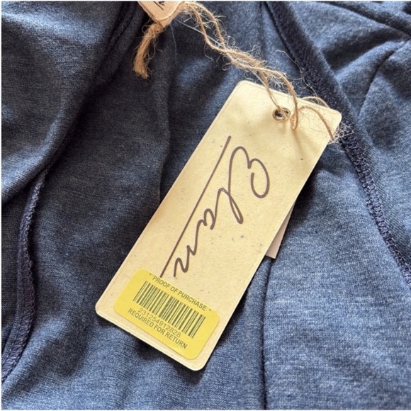 ELAN robe wrap style front tie long sleeve elegant blue NWT Small - Picture 7 of 10